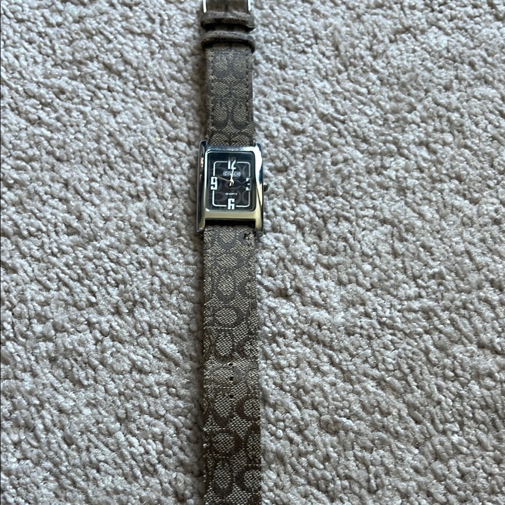 Coach Brown Watch with Textured Band